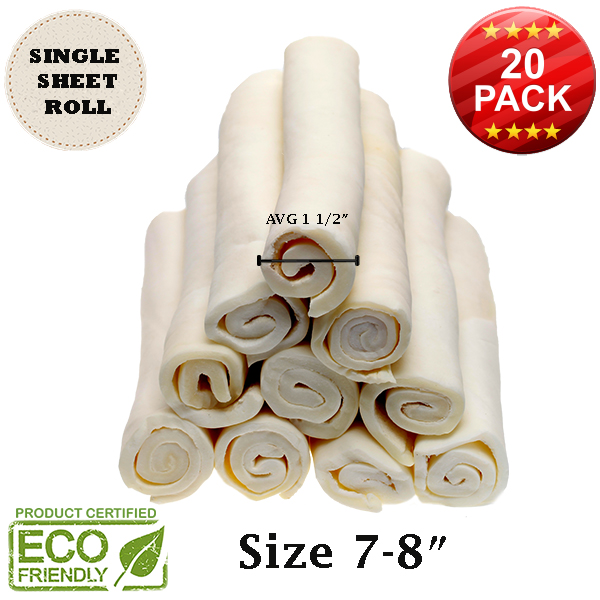 Premium Retriever Rolls 7"8" 20 Pack Brazilian Pet Store